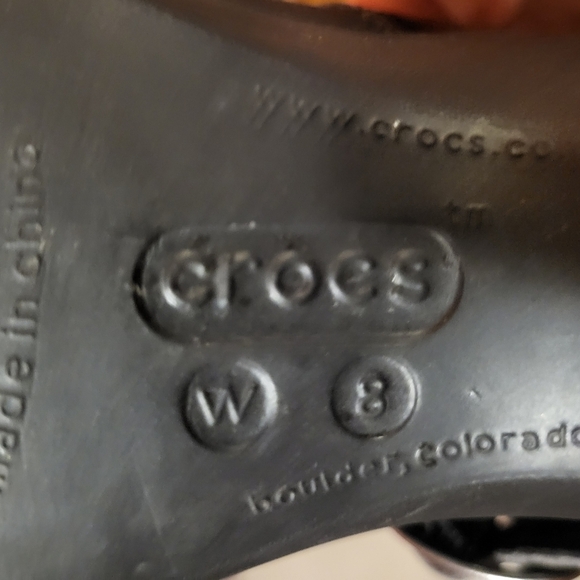 Crocs Black Mary Jane Wedge Shoes Size 8 - Picture 4 of 9